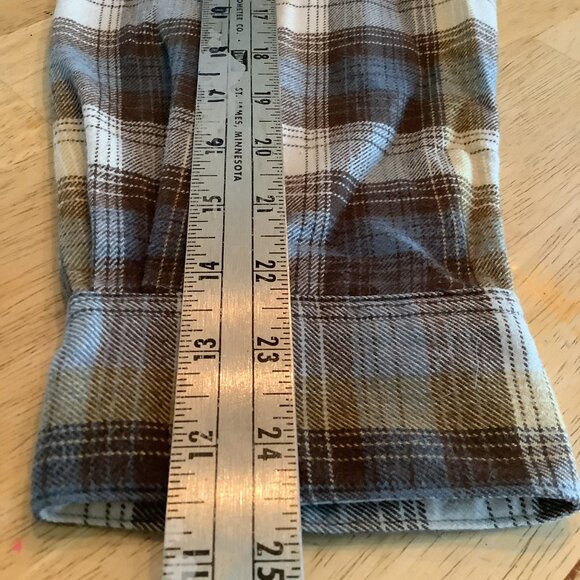 Howler Bros Harker Flannel Shirt Medium Brown Blue Cream - Picture 5 of 5